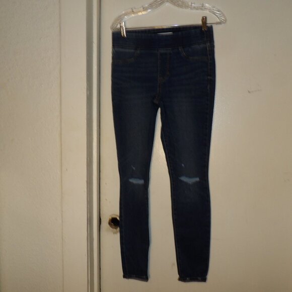 Old Navy Rock Star  Comfort Waist Pull On Distressed Skinny Jeans Sz 4 - Picture 1 of 7